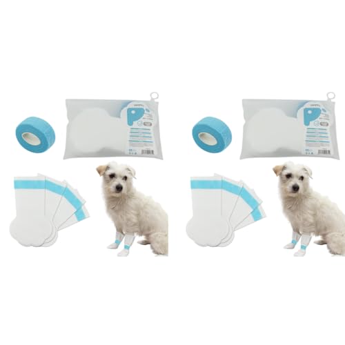 Qpets® 40PCS Pet Walking Shoes Water Resistant Lining Design Eco Non-Woven Dog Boots Easy-tie Bandage Palm Sleeve Cover for Outdoor Medium Large Dogs Size L Qpets® 40PCS Pet Walking Shoes Water Resistant Lining Design Eco Non-Woven Dog Boots Easy-tie Bandage Palm Sleeve Cover for Outdoor Medium Large Dogs Size L